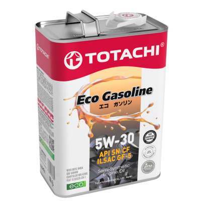 Масло моторное TOTACHI Eco Gasoline, полусинтетическое, 5W-30, SN/CF, 4 л