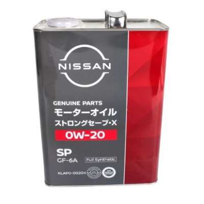 Масло мотоpное NISSAN синтетическое STRONG SAVE X SP/GF-6A 0W-20 4 л. - KLAP000204