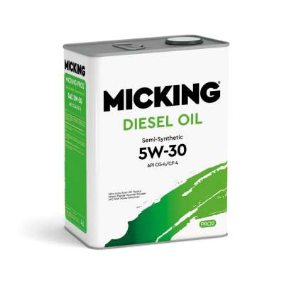 Моторное масло Micking Diesel Oil PRO2 5W-30 полусинтетическое API CG-4/CF-4 для дизельных двигателей 4л., арт M1212