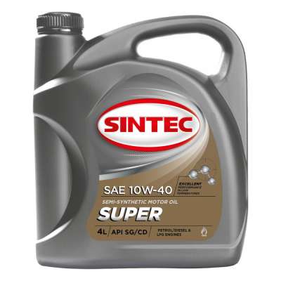 Масло моторное SINTEC 10W40 Супер API SG/CD 4л п/син