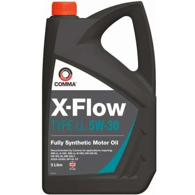 Масло моторное 5W30 COMMA 5л синтетическое X-FLOW TYPE LL (ACEA A3B4 API SL CF)