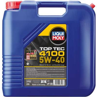 Масло моторное LIQUI MOLY Top Tec 4100 5W-40 синтетическое 20 л 3702