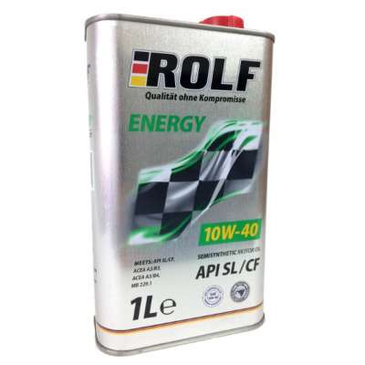 Масло моторное ROLF Energy SAE 10W-40 API SL/CF полусинтетическое 1 л 322232