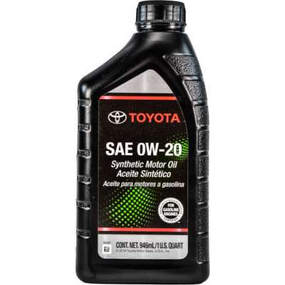 Масло моторное TOYOTA Motor Oil 0W-20 синтетическое 0,946 л 00279-0WQTE-6S