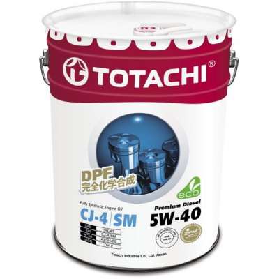 Масло моторное TOTACHI Premium Diesel CJ-4/SM Синтетика 5W40 20л