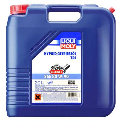 Минеральное трансмиссионное масло Liqui Moly Hypoid-Getriebeoil TDL 80W-90 20л